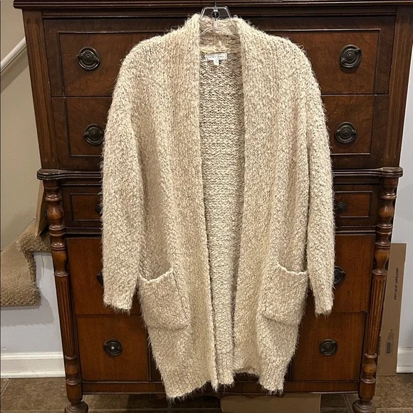 WINTER SALE Emory Park Oversized Boucle Cardigan with Pockets Women's Size S - Picture 1 of 10